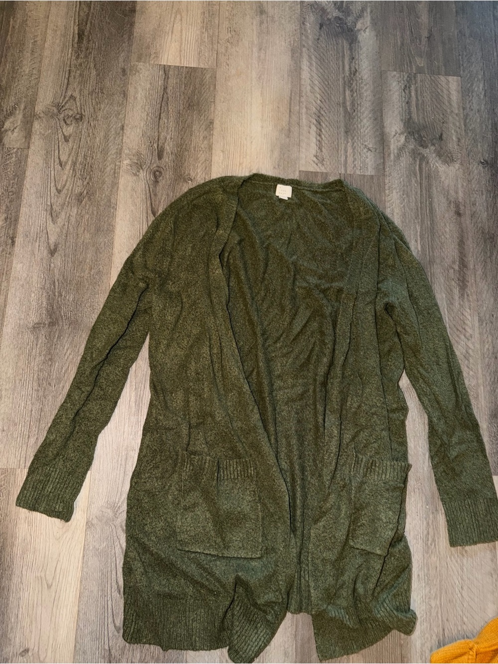 a new day Olive Green Open-Front Knit Cardigan